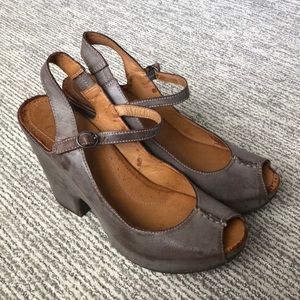 Women’s leather platform heels